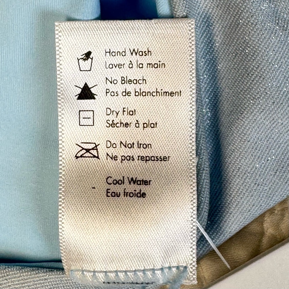 L*Space Cabana Bikini Bottom Bitsy Sky Blue Silver Women’s Size Large - Picture 9 of 9